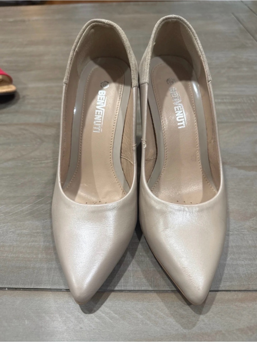 Nude Pointed-Toe High Heels